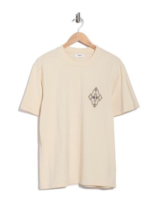 NN07 Natural Adam Embtee Graphic T-Shirt for men