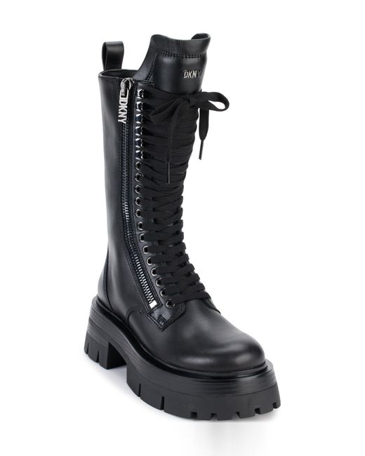 DKNY Black Daray Lug Sole Boot