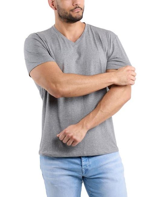 Xray Jeans Gray V-Neck Flex T-Shirt for men