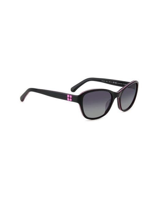 Kate Spade Black 56Mm Gradient Rectangular Sunglasses