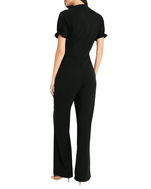 Maggy London Puff Sleeve Flare Leg Jumpsuit in Black Lyst