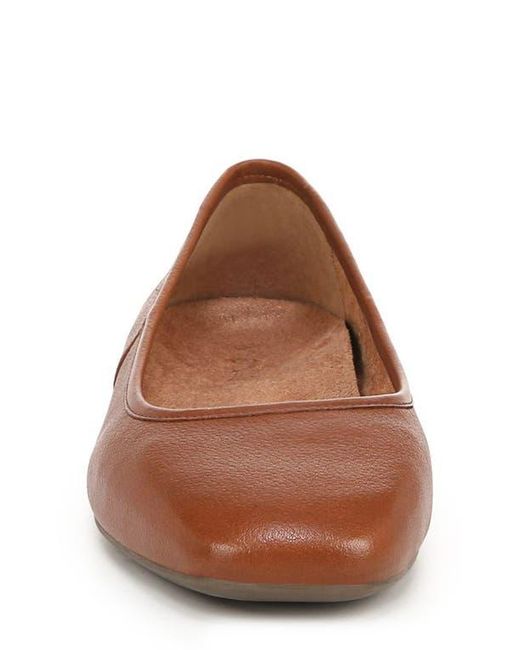 Vionic Brown Orinda Square Toe Flat
