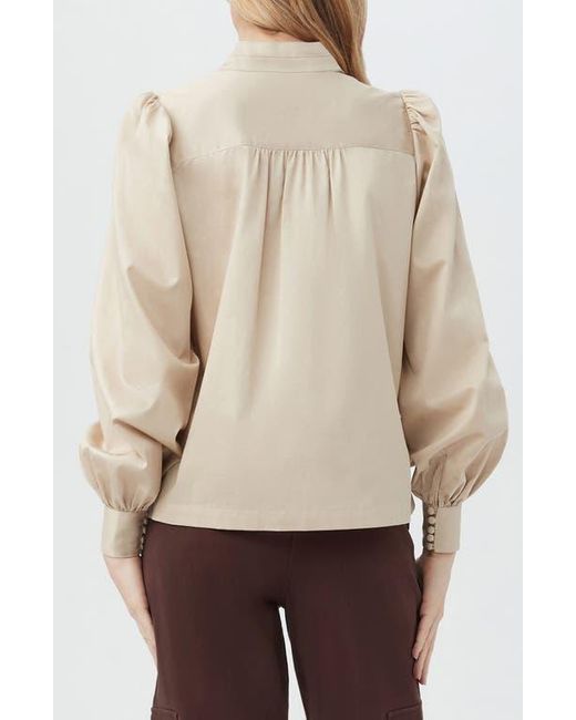 Trina Turk Natural Sisi Long Sleeve Organic Cotton Shirt