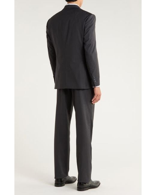 ZEGARIE Black Mélange 3-Piece Suit for men