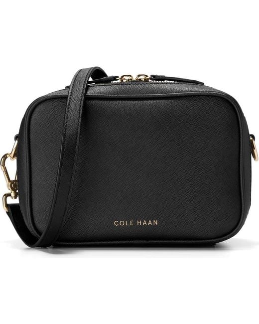 Cole Haan Black Go Anywhere Leather Camera Bag