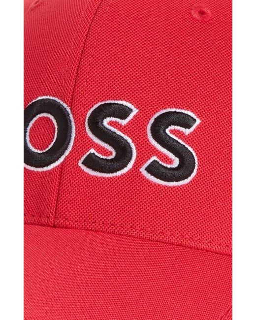 Boss Red Logo Adjustable Baseball Cap for men