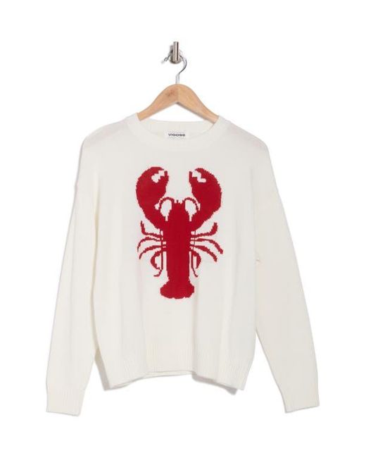 Vigoss Gray Lobster Pullover Sweater