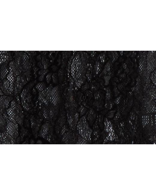 GOOD AMERICAN Blue Lace Deep V-Neck Bodysuit