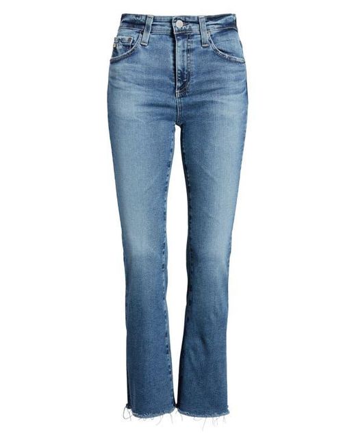 AG Jeans Blue Farrah High Waist Crop Bootcut Jeans