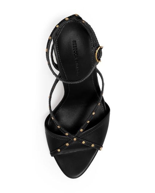 Rebecca Minkoff Black Studded Ankle Strap Sandal