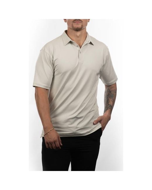Burnside Gray Soft Jersey Polo for men