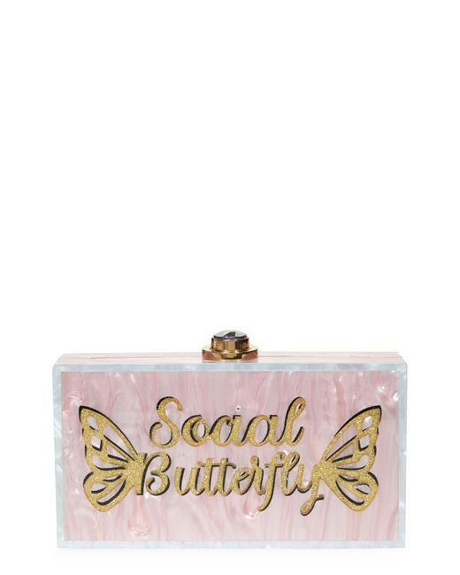 Sophia Webster Multicolor Cleo Social Butterfly Box Clutch