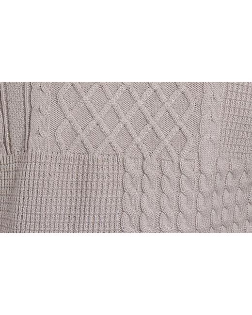 Xray Jeans Gray Mixed Knit Crewneck Pullover Sweater for men