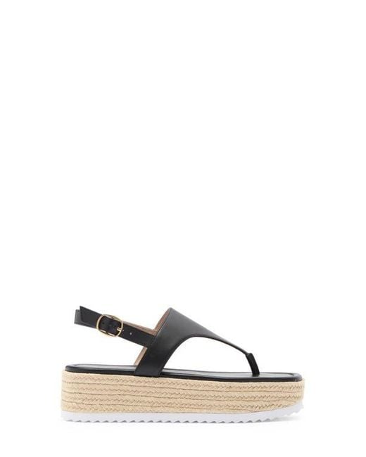 Stuart Weitzman Black Mel Espadrille Flatform Sandal