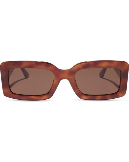 DIFF Brown Katie 52Mm Gradient Rectangle Sunglasses