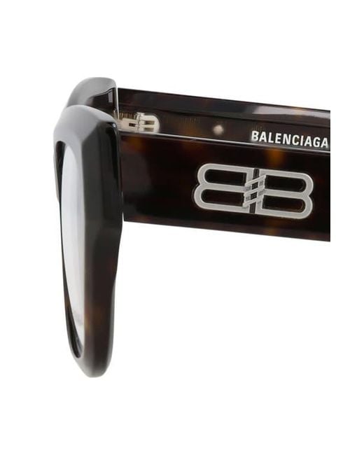 Balenciaga Black 55Mm Rectangular Optical Glasses