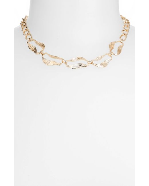 Nordstrom Metallic Textured Curb Link Chain Necklace