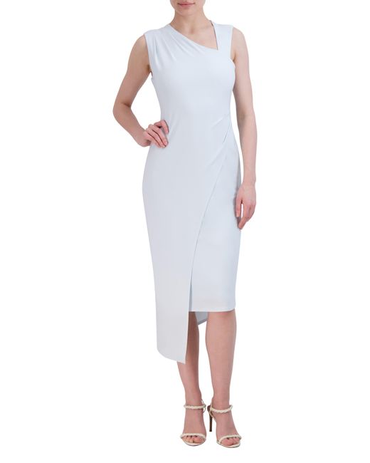 BCBGMAXAZRIA White Asymmetric Sleeveless Dress