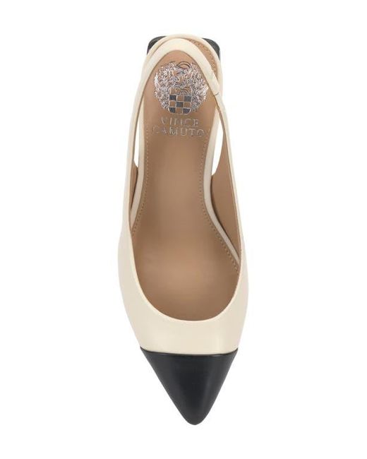 Vince Camuto Natural Hamden Slingback Pointed Cap Toe Pump