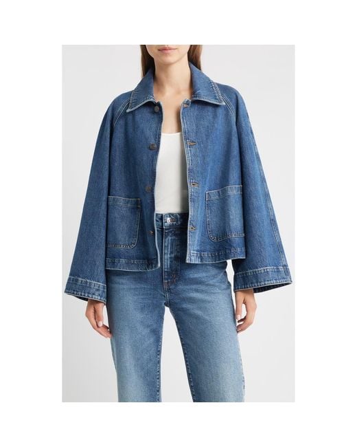 FRAME Blue The Denim Swing Jacket