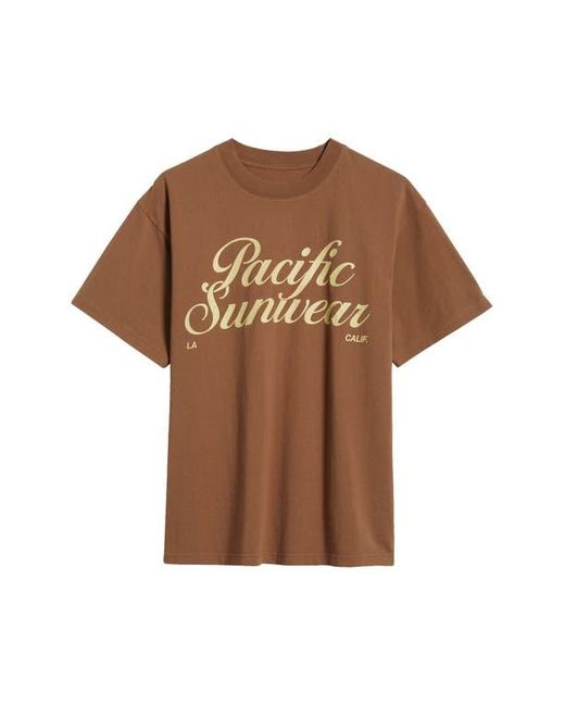 PacSun Brown Script Logo Graphic T-Shirt for men