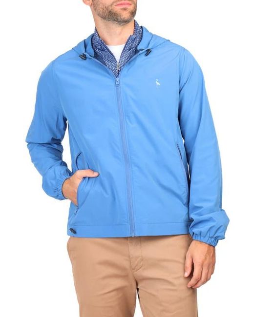 Tailorbyrd Blue Hooded Performance Athletic Jacket for men