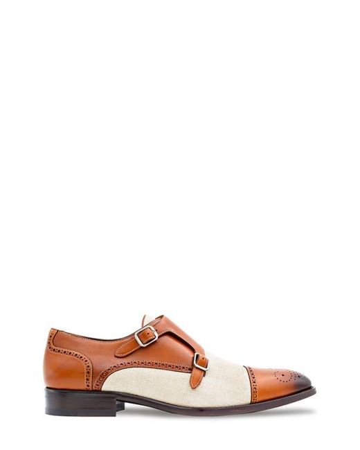 Mezlan Brown Patina Monk Strap Loafer for men