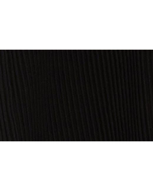 Truth Black Ribbed Plissé Knit Button-Up Shirt for men