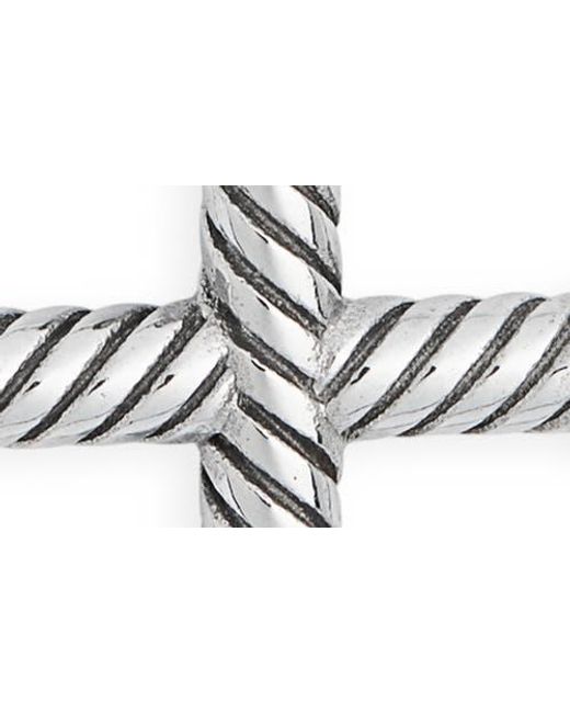 Nordstrom Rack Blue Steel Layered Cross Pendant Necklace for men