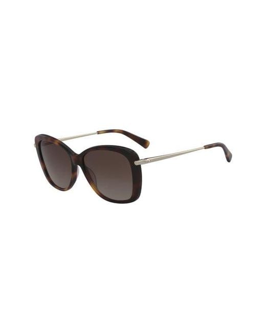 Longchamp Brown Butterfly Gradient Sunglasses