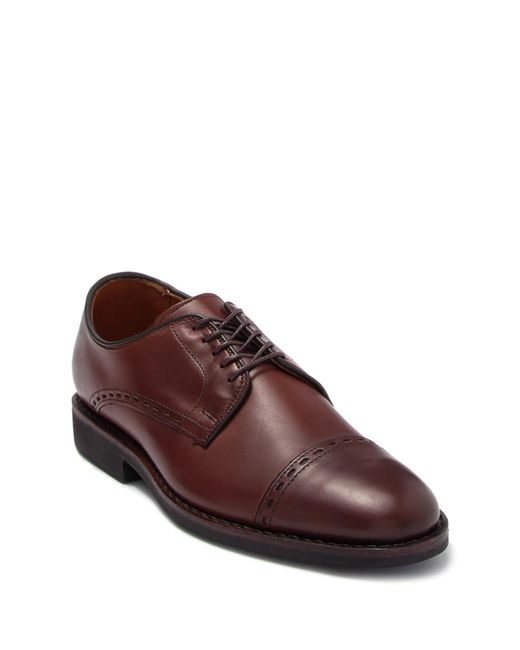 Allen Edmonds Brown Broadview Leather Cap Toe Derby - Extra Wide Available for men