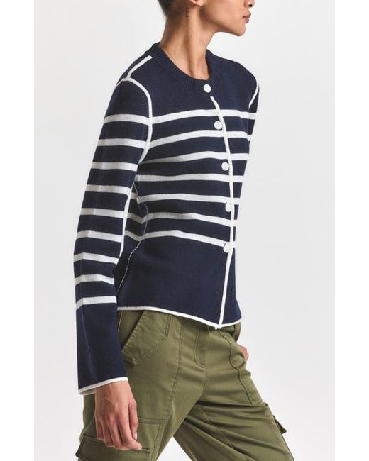 10 Crosby Derek Lam Blue Mariana Reversible Button-Up Sweater