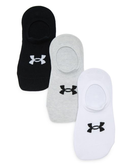 Under Armour Ua Essential Ultra Low Tab Socks in White/ Grey/ Black