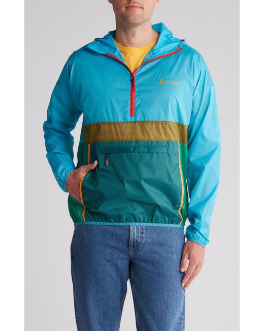 COTOPAXI Blue Teca Half-zip Water-repellent Windbreaker Jacket for men