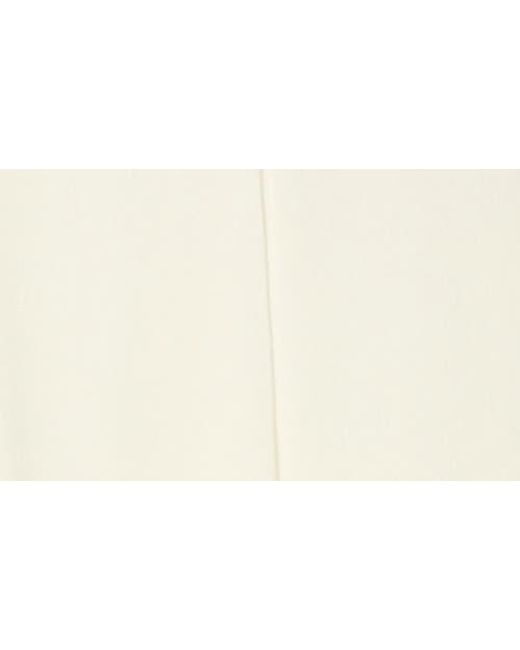 Vince White Pintuck Tapered Crop Linen Blend Trousers