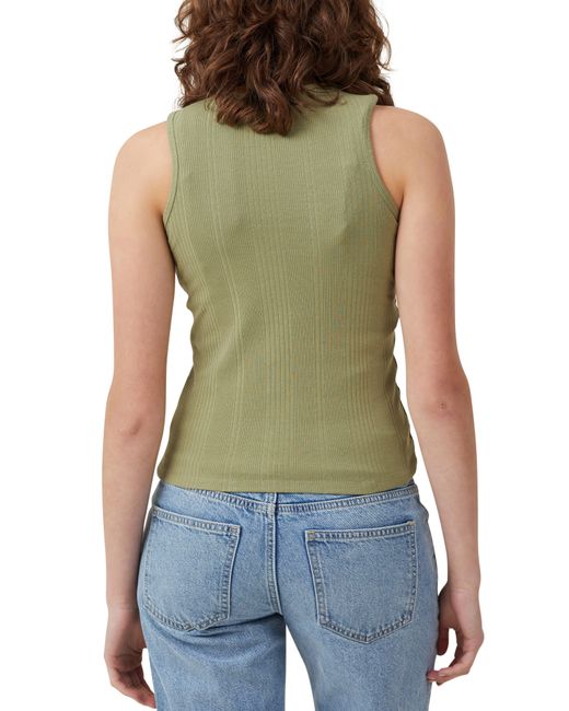 Cotton On Green The One Variegated Rib Tank