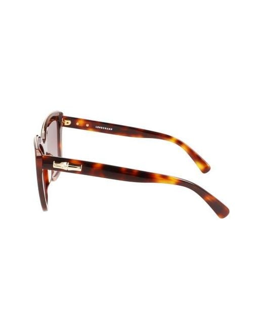 Longchamp Pink Roseau 53Mm Gradient Rectangle Sunglasses