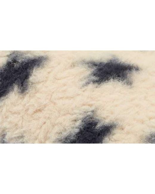 Rachel Roy Gray Star Print Faux Fur Slipper