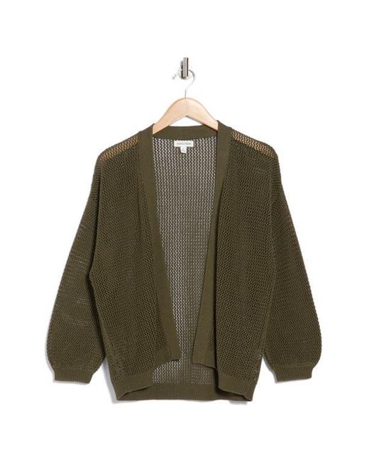Nordstrom Multicolor Open Stitch Front Cotton Cardigan