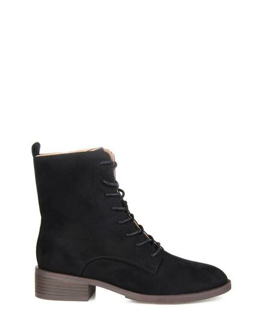 Journee Collection Black Vienna Combat Boot