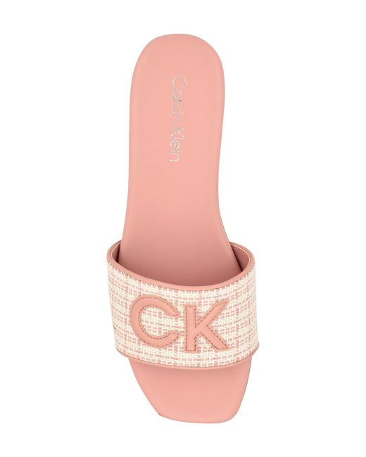 Calvin Klein Pink Yides Slide Sandal