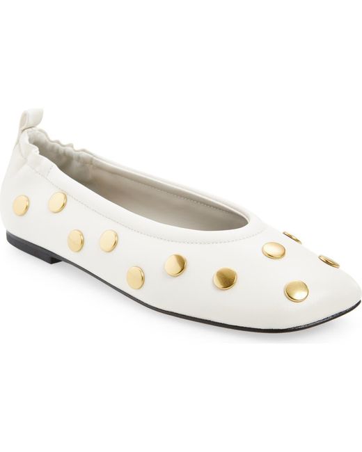 3.1 Phillip Lim White Id Stretch Back Stud Ballet Flat