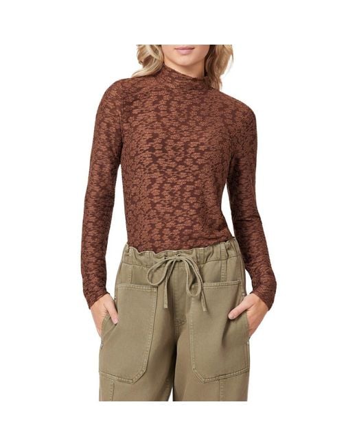 Scotch & Soda Brown Long Sleeve Turtleneck Top