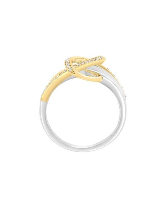 Effy White Two-Tone Diamond Ring