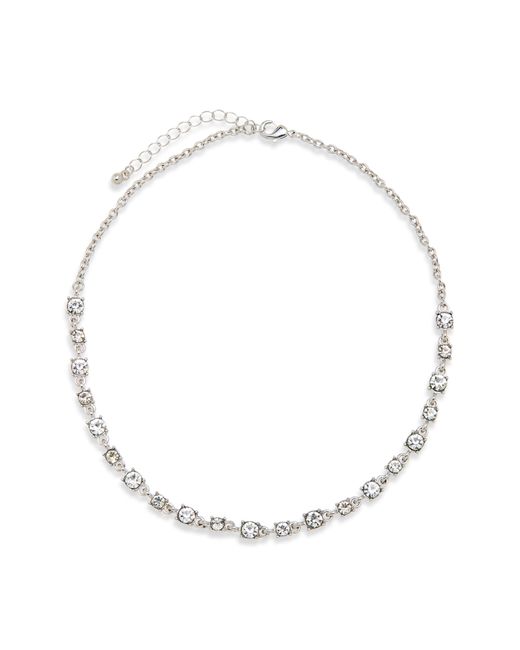 Nordstrom White Crystal Frontal Necklace