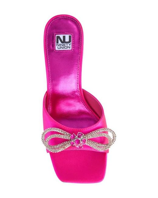 Ninety Union Pink Regal Bow Slide Sandal