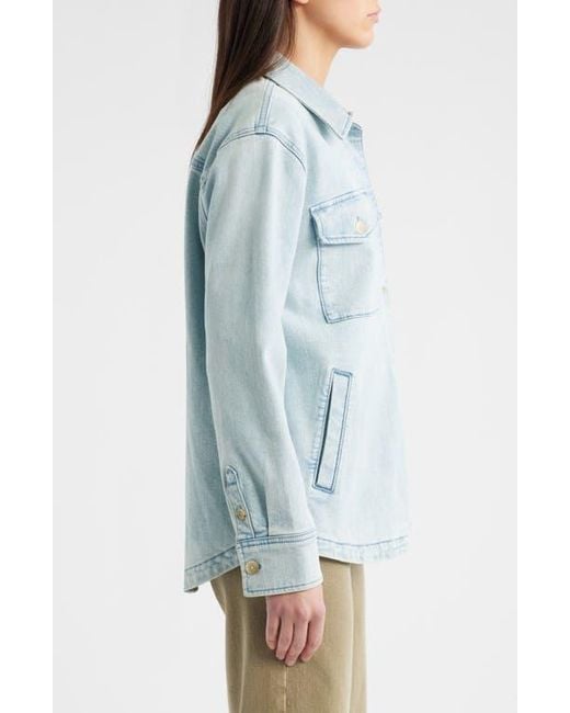Faherty Brand Blue Holden Denim Shirt Jacket