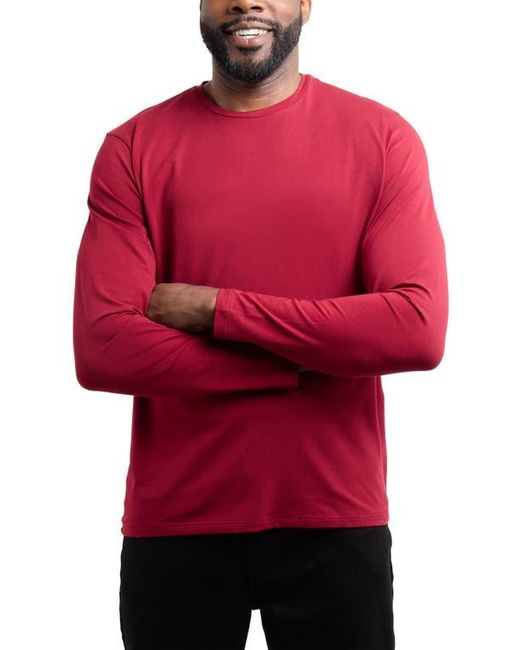 Xray Jeans Red Crewneck Long Sleeve T-Shirt for men