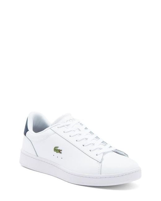 Lacoste White Carnaby Low Lace-Up Sneaker for men