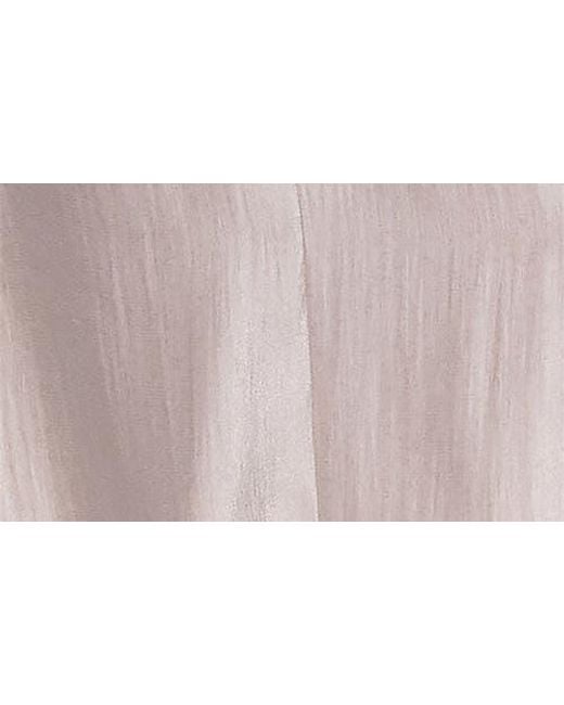 MELLODAY Pink Side Cutout Puff Sleeve Midi Dress